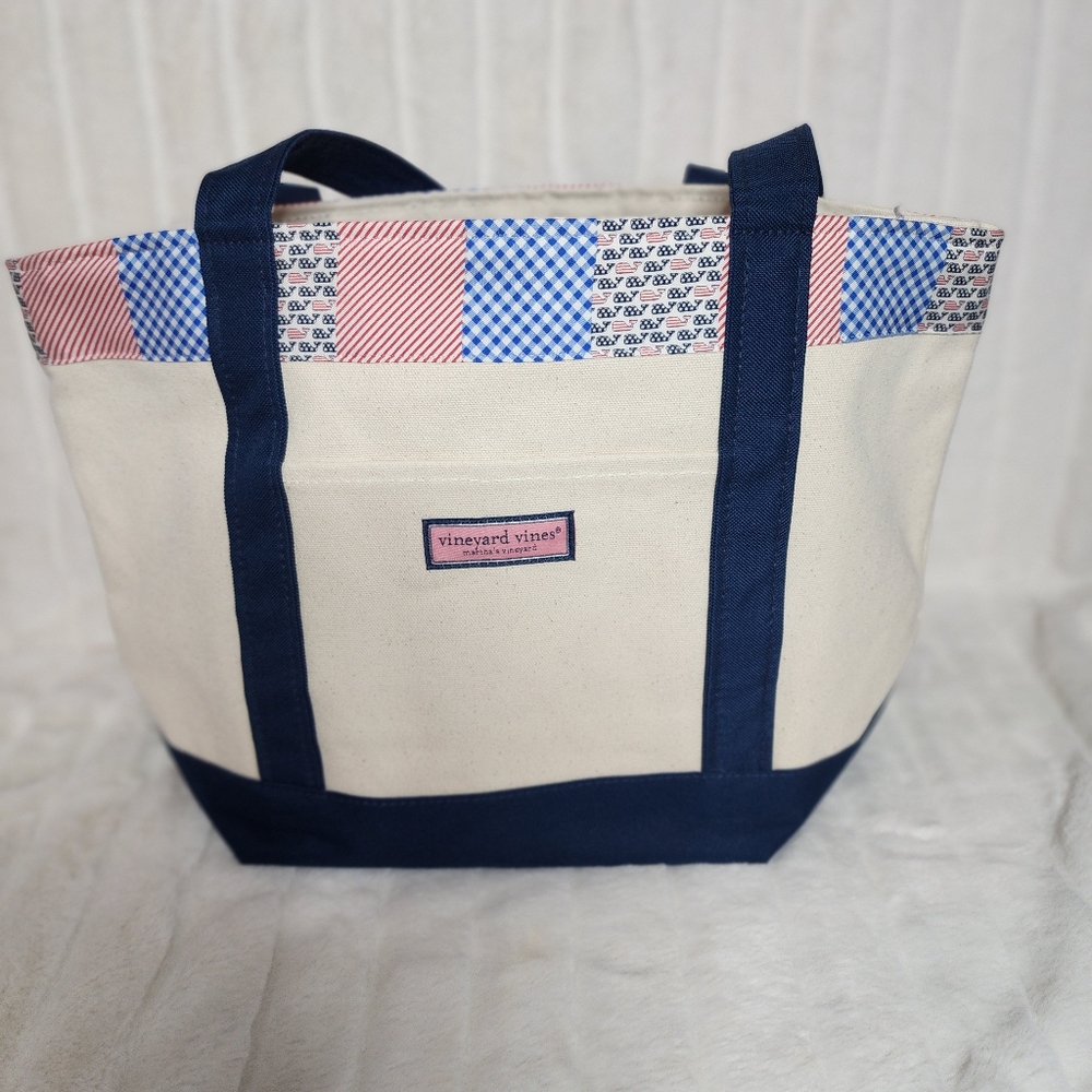 Vineyard Vines Americana patchwork tote bag.  NWOT